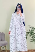 پیراهن بلند شانتون گل گچی عیدانه ( پک 5 عددی )- mr- شناسه 00206017 - Image 4