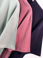 تیشرت باکسی دخترونه مدادرنگی ( پک 4 عددی )( سبز دوبل ) -SF - شناسه 00208007 - Image 2