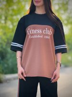 ست تیشرت لانگ وشلوار بگ دوتیکه FITNESS CLUP ( پک 3 عددی ) ( کرم دوبل )  - RN-  شناسه00211003 - Image 9