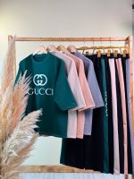 ست تیشرت لانگ وشلوار بگ GUCCI کد B ( پک 4 عددی ) -RN- شناسه 00211007