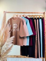 ست تیشرت لانگ وشلوار بگ GUCCI کد A( پک 4 عددی ) -RN- شناسه 00211007
