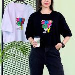 کراپ باکسی قواره دار سفید و مشکی SNOOPY(پک 2 عددی ) -BSR- شناسه 00216002