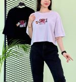 کراپ باکسی قواره دار سفید و مشکی GIRIS(پک 2 عددی ) -BSR- شناسه 00216002