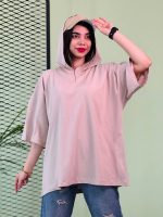 تیشرت باکسی کلاه دار ساده رنگی( پک 3 عددی )  -ms- شناسه 00208029 - Image 2