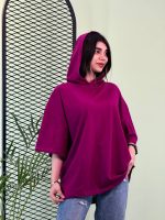 تیشرت باکسی کلاه دار ساده رنگی( پک 3 عددی )  -ms- شناسه 00208029 - Image 3