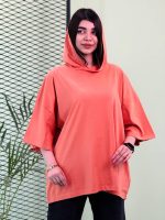 تیشرت باکسی کلاه دار ساده رنگی( پک 3 عددی )  -ms- شناسه 00208029 - Image 4