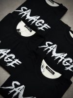 تیشرت باکسی پنبه تک رنگ مشکی  SAVAGE( پک 4 عددی ) -G- شناسه 00208036 - Image 9