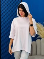 تیشرت باکسی کلاه دار ساده ( محصول 1 عددی ) -ms- شناسه 00208029 - Image 2