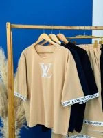 ست تیشرت لانگ و شلوار بگ LV -(مشکی دوبل )  - ( پک 4 عددی ) - KR  - شناسه 00211013 - Image 14