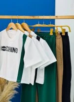 ست کراپ وشلوار بوتکات MOSCHINO  ( پک 3 عددی ) -RN- شناسه 00211005 - Image 5