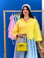 شومیز باکسی تک جیب پشت بندی پاستیلی ( پک 6 عددی ) - sb - شناسه 00214036 - Image 7