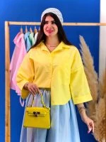 شومیز باکسی تک جیب پشت بندی پاستیلی ( پک 6 عددی ) - sb - شناسه 00214036 - Image 4