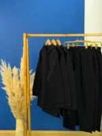 ست هودی و شلوار پاکتی تو کرک تک رنگ مشکی  ( پک 2 عددی ) - NL - شناسه 00211024 - Image 2
