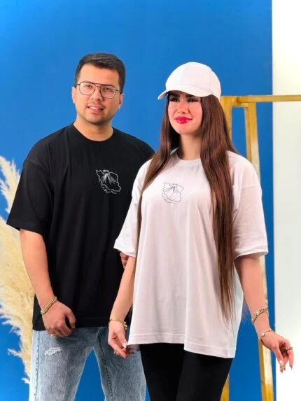 تیشرت پنبه سفید و مشکی آزادی ( پک 2 عددی ) - GL - شناسه 00208054