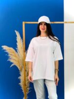 تیشرت پنبه باکسی ساده رنگی ( سفید دوبل ) - ( پک B ) - ( پک 6 عددی ) - GL - شناسه 00208038 - Image 12