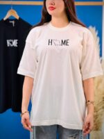 تیشرت پنبه سفید و مشکی Home ( پک 2 عددی ) - GL - شناسه 00208038