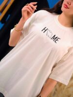 تیشرت پنبه سفید و مشکی Home ( پک 2 عددی ) - GL - شناسه 00208038 - Image 6