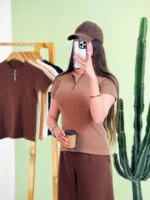 تیشرت کبریتی نیم زیپ نودی ( پک 6 عددی ) - Slk - شناسه 00208060