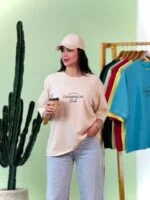 تیشرت پنبه باکسی رنگی Champagne ( پک 4 عددی ) - ( پک A ) - Son - شناسه 00208066 - Image 3