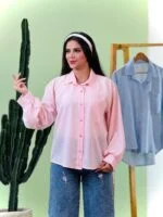 شومیز لینن تک جیب ( پک 2 عددی ) - Sb - شناسه 00214042 - Image 3
