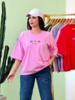 تیشرت پنبه باکسی سه گل ( پک 10 عددی ) – St – شناسه 00208056 - تصویر 3
