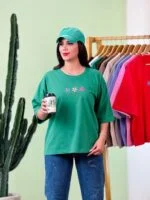 تیشرت پنبه باکسی سه گل ( پک 10 عددی ) – St – شناسه 00208056 - تصویر 7