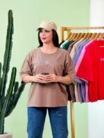 تیشرت پنبه باکسی سه گل ( پک 10 عددی ) – St – شناسه 00208056 - تصویر 6