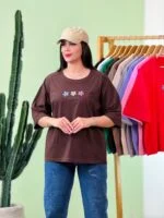 تیشرت پنبه باکسی سه گل ( پک 10 عددی ) – St – شناسه 00208056 - تصویر 8