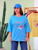 تیشرت پنبه باکسی رنگی قلب پاپیونی ( پک 8 عددی ) - Son - شناسه 00208065 - Image 14