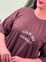 تیشرت پنبه نودی Fear Of God ( قهوه ای دوبل ) - ( پک 5 عددی ) - Gl - شناسه 00208054 - تصویر 8