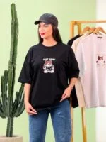 تیشرت پنبه باکسی Teddy Just Vibin ( کرم دوبل ) - ( پک 4 عددی ) - GL - شناسه 00208038 - تصویر 4
