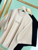 تیشرت پنبه باکسی Look (مشکی دوبل ) - ( پک 3 عددی ) - Gl - شناسه 00208063 - تصویر 8