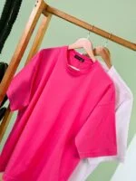 تیشرت پنبه باکسی ساده رنگی ( پک 2 عددی ) – GL – شناسه 00208038 - تصویر 6
