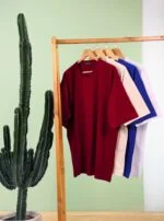 تیشرت پنبه باکسی ساده رنگی ( پک D ) – ( پک 4 عددی ) – GL – شناسه 00208038 - تصویر 2