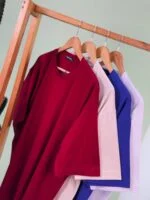 تیشرت پنبه باکسی ساده رنگی ( پک D ) – ( پک 4 عددی ) – GL – شناسه 00208038 - تصویر 6