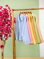 شومیز اطلس ساده پاستیلی ( پک 6 عددی ) - Sb - شناسه 00214056 - تصویر 2