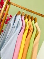 شومیز اطلس ساده پاستیلی ( پک 6 عددی ) - Sb - شناسه 00214056 - تصویر 6