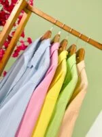 شومیز اطلس ساده پاستیلی ( پک 5 عددی ) - Sb - شناسه 00214056 - Image 7