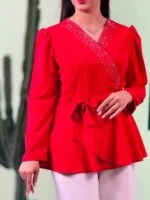 شومیز الیزه نگینی دو سایزه - ( پک 10 عددی ) - Vn - شناسه 00214060 - تصویر 13
