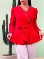 شومیز الیزه نگینی دو سایزه - ( پک 10 عددی ) - Vn - شناسه 00214060 - تصویر 8