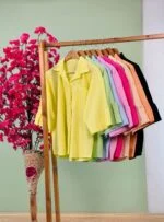 شومیز اطلس تک جیب آستین پاگون ( پک 8 عددی ) - Sb - شناسه 00214068 - Image 2