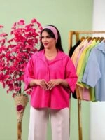 شومیز اطلس تک جیب آستین پاگون ( پک 7 عددی ) - Sb - شناسه 00214068 - تصویر 4