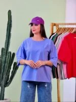 تیشرت بیسیک پنبه باکسی پاستیلی (سفید دوبل ) - ( پک 4 عددی ) - ST - شناسه 00208056 - تصویر 4