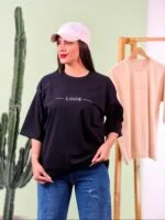 تیشرت پنبه باکسی Look (مشکی دوبل ) - ( پک 3 عددی ) - Gl - شناسه 00208063 - تصویر 3