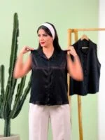 شومیز حلقه ای مشکی ( پک 2 عددی ) - Vn - شناسه 00214065 - تصویر 4