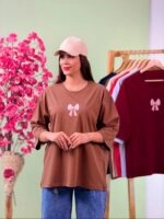 تیشرت پنبه باکسی نخ 28 پاپیون صورتی ( پک 7 عددی ) - Son - شناسه 00208001 - تصویر 6