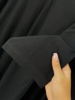 تیشرت پنبه فری سایز نخ 28 تک رنگ مشکی ( پک 3 عددی ) - Gl - شناسه 00208011 - تصویر 4