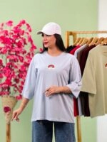 تیشرت پنبه باکسی نخ 28 رنگین کمان ( پک 7 عددی ) - Son - شناسه 00208001