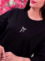 تیشرت پنبه باکسی 28 پاپیون سفید (تک مشکی) - ( پک 3 عددی ) - Son - شناسه 00208001 - تصویر 3