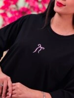 تیشرت پنبه باکسی 28 پاپیون صورتی (تک مشکی) - ( پک 3 عددی ) - Son - شناسه 00208001 - تصویر 3